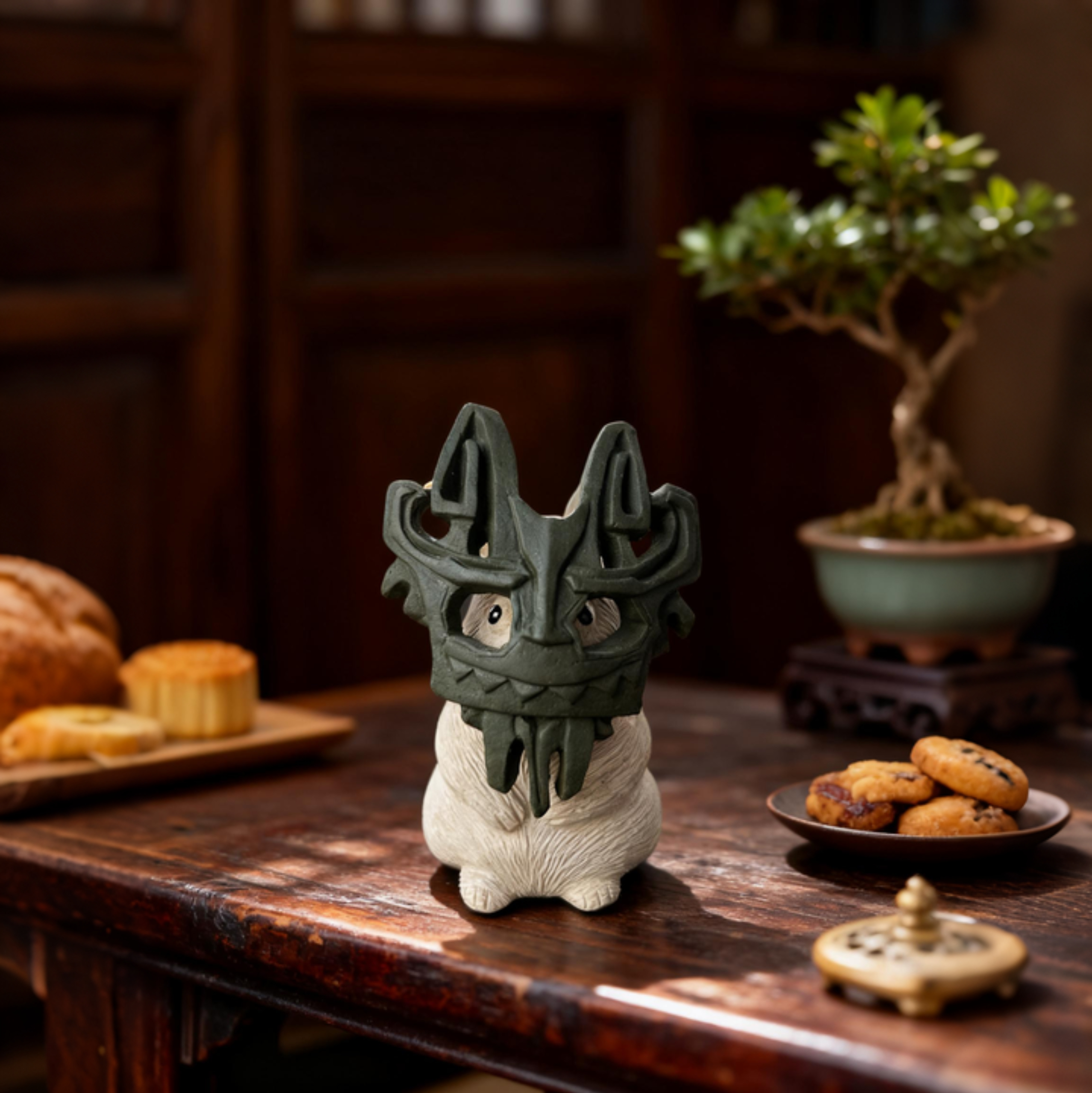 Bronze-Masked Rabbit Tea Pet - Image 2