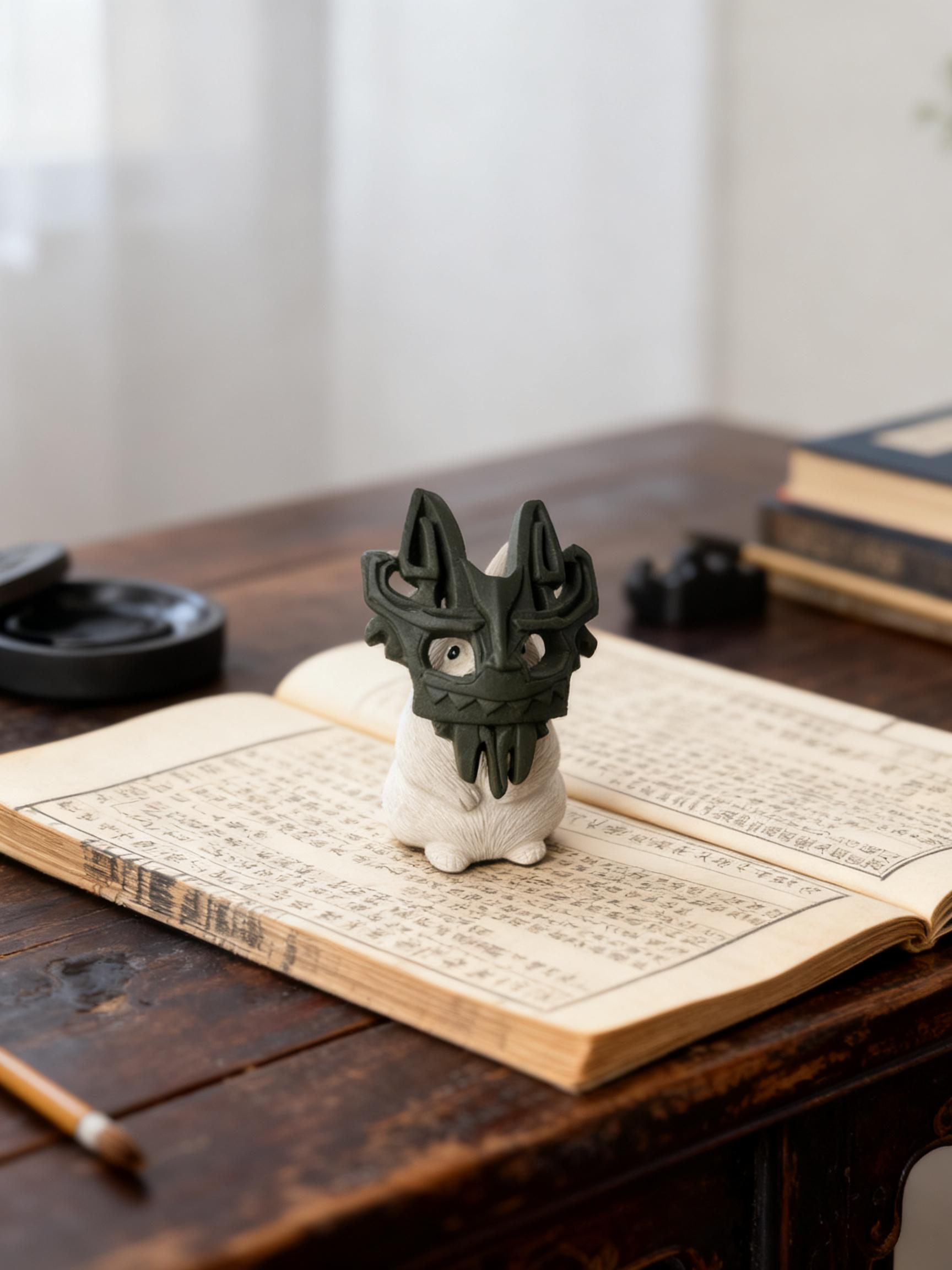 Bronze-Masked Rabbit Tea Pet - Image 9