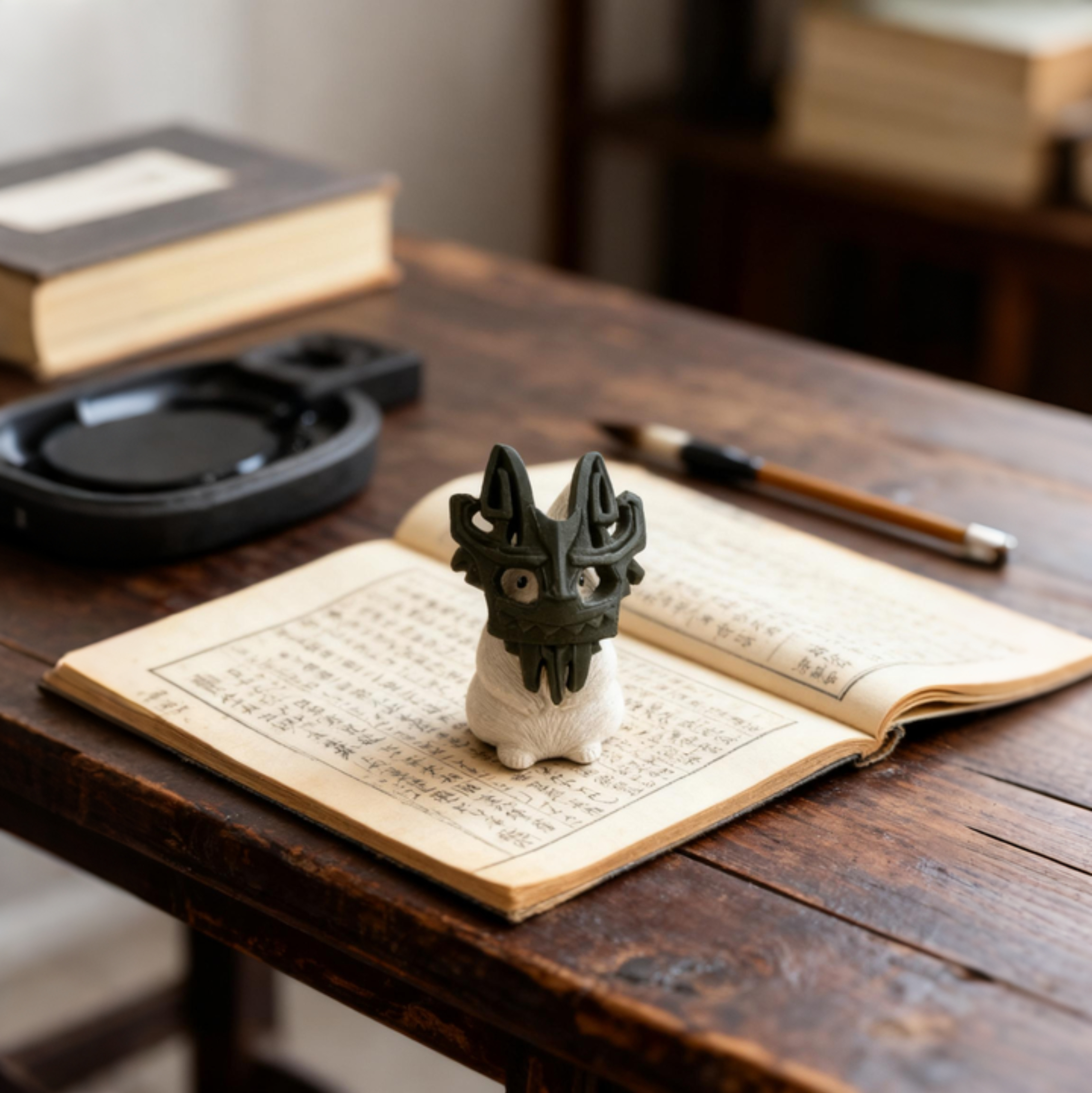 Bronze-Masked Rabbit Tea Pet - Image 3