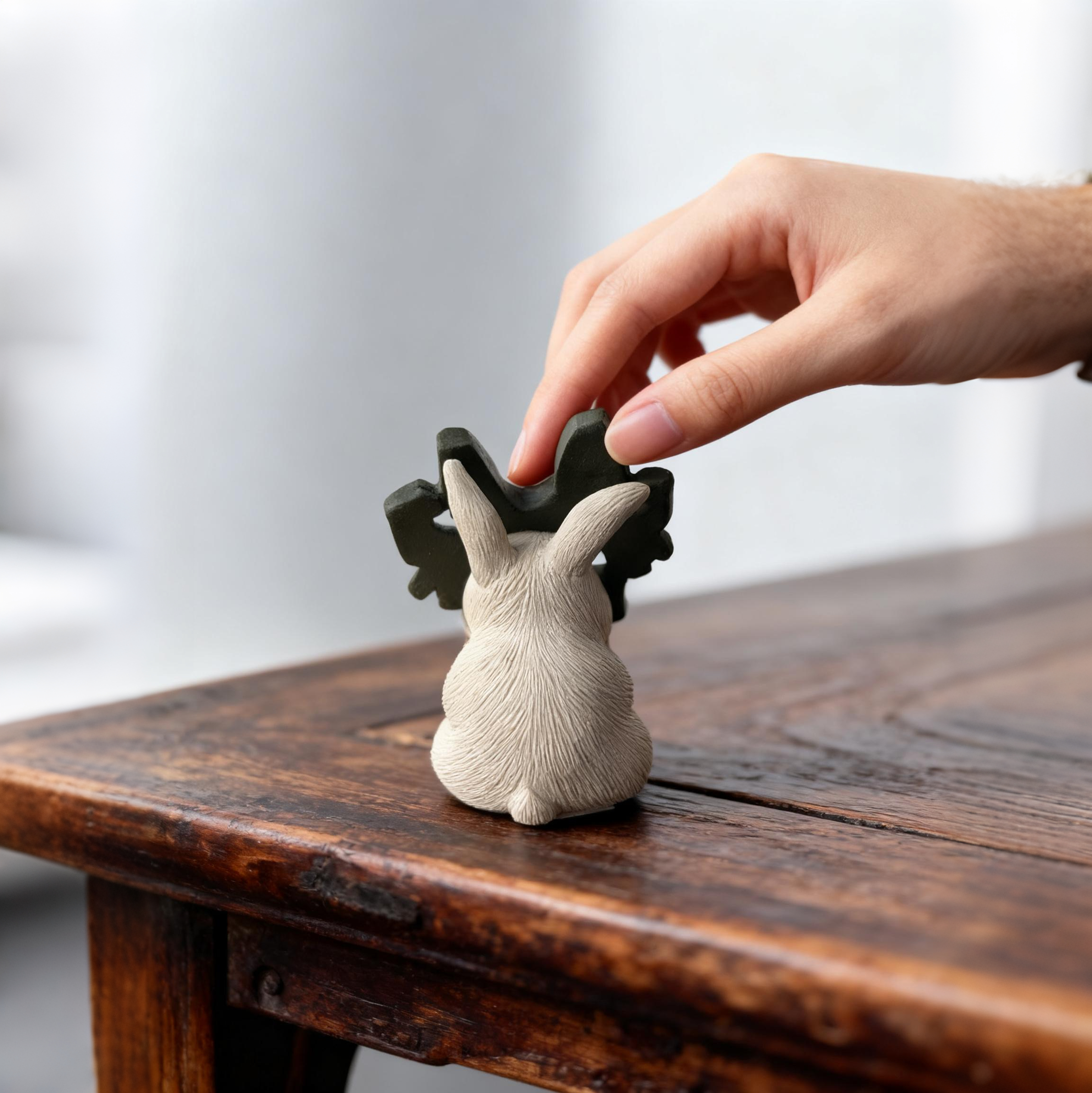 Bronze-Masked Rabbit Tea Pet - Image 6