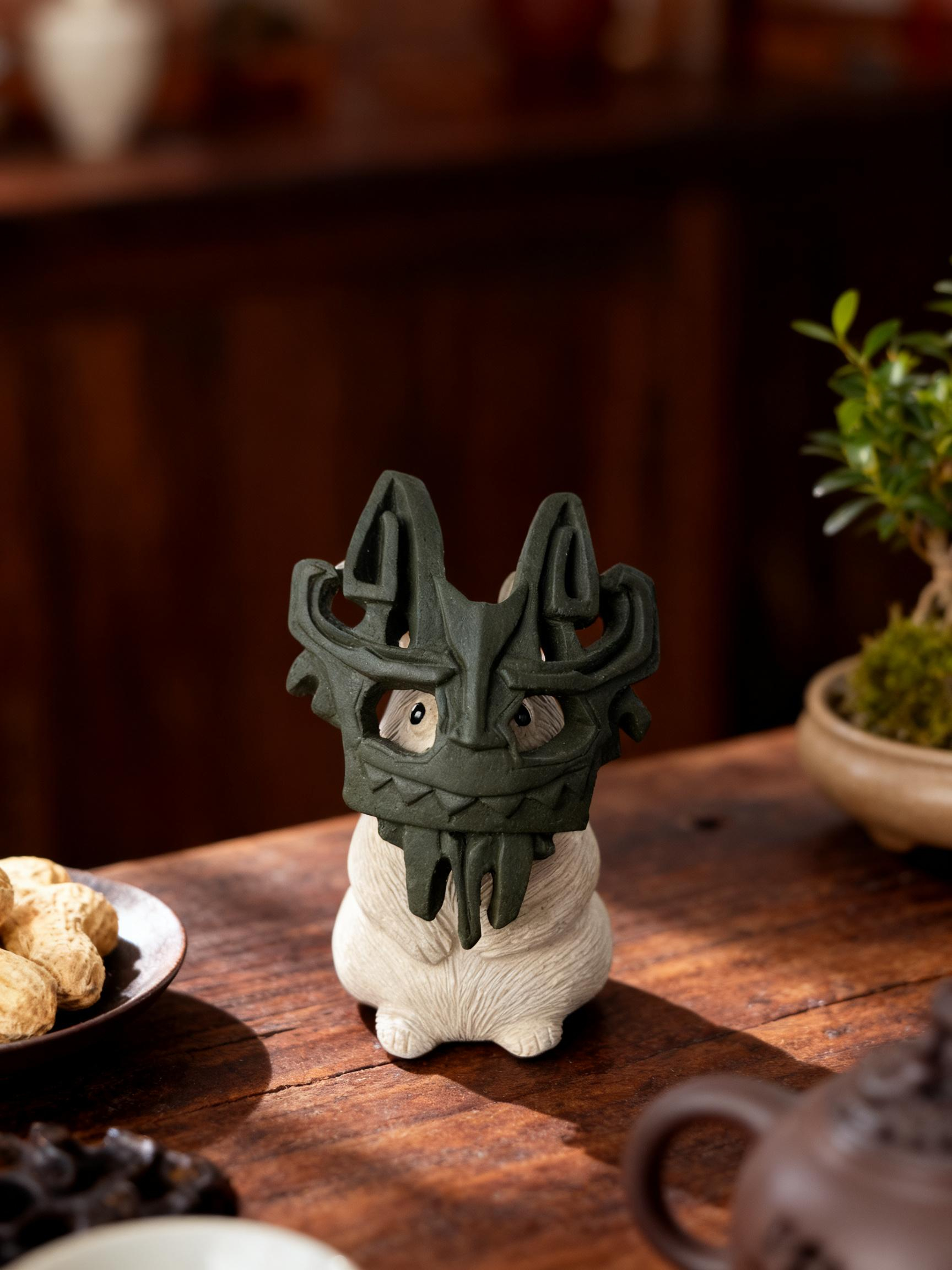 Bronze-Masked Rabbit Tea Pet