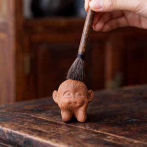 Chin-in-Hand Cute Monkey Tea Pet