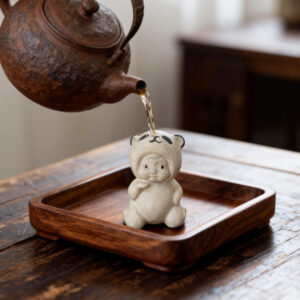 Kid Wearing a Panda Hat Tea Pet