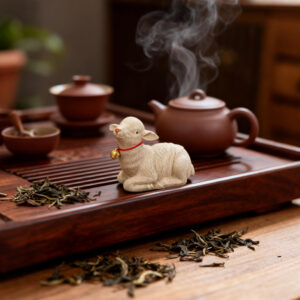 Sheep with a Bell Tea Pet