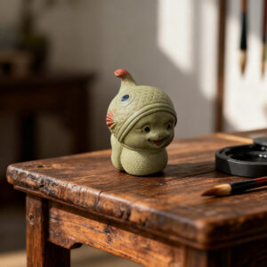 Snake-Form with Fish Motifs for Annual Abundance Tea Pet