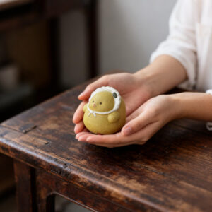 Yellow Chicken with a Scarf Tea Pet